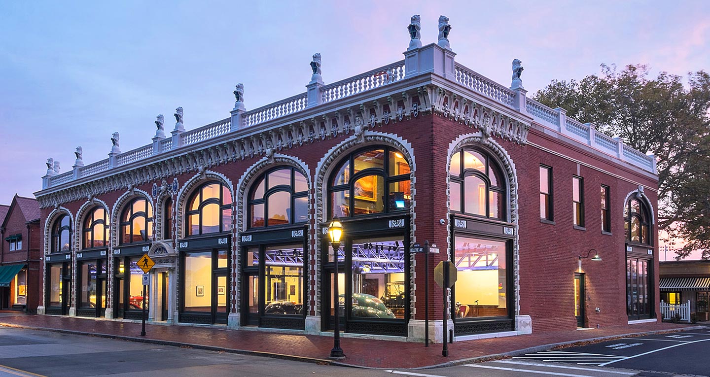 A historic storefront along one of Newport's iconic streets