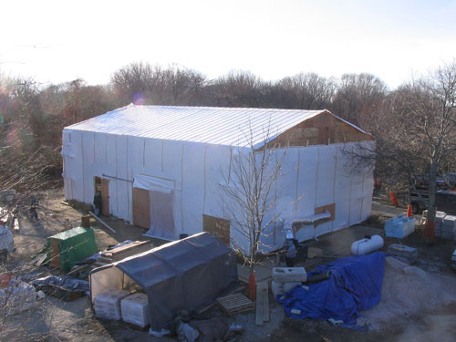 Building an unattached garage under the enclosure